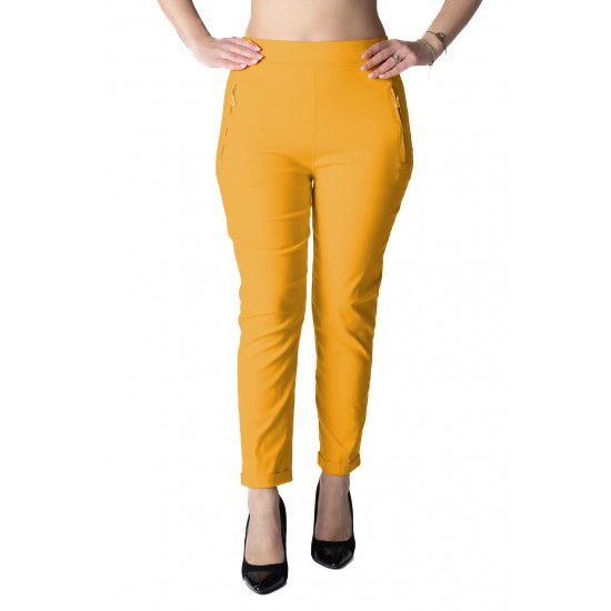 Pantaloni Adeline Dama Masura Mare,Galben Mustar Pantaloni Adeline Dama Masura Mare,Galben Mustar